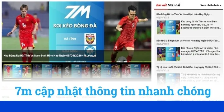 7m - Tham gia cá cược với hàng loạt kèo bóng đá hấp dẫn 2 Cập nhật mọi thông tin 7m về kèo nhanh và chính xác nhất